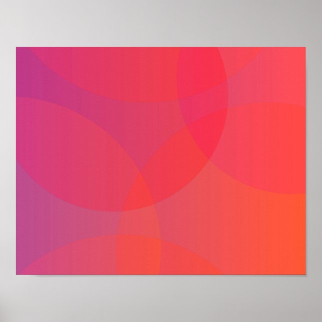 Poster rose, orange, moderne, simple, cool, art tendance (Devant)