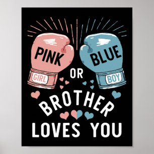 Poster Rose Ou Bleu Frère Vous Aime Boxer Genre Revea