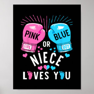Poster Rose Ou Bleu Niece Vous Aime Boxer Genre Révéler