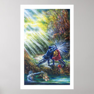 Poster ROSE OUBLIÉ combattant les chevaliers, l'argent et