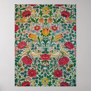 Poster Rose par William Morris