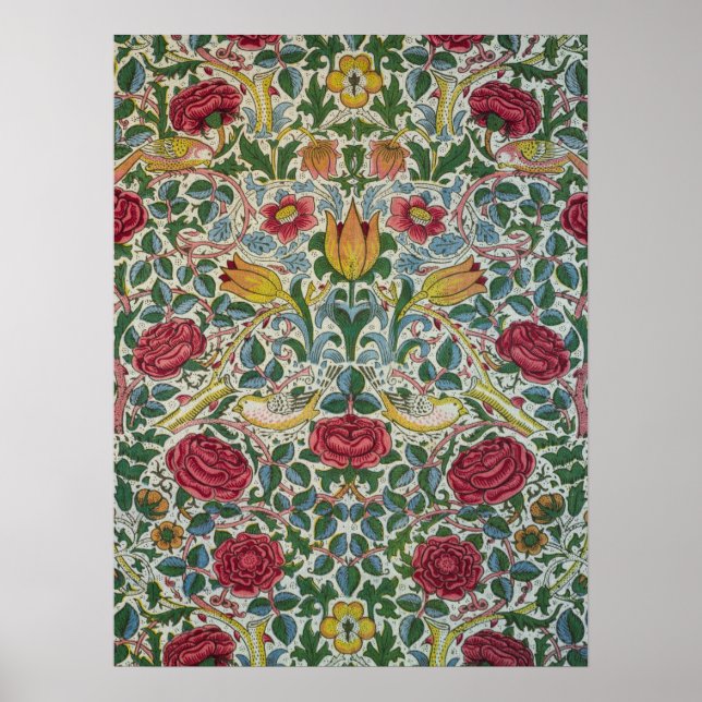 Poster Rose par William Morris (Devant)