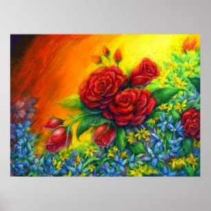 Poster Rose Plumage