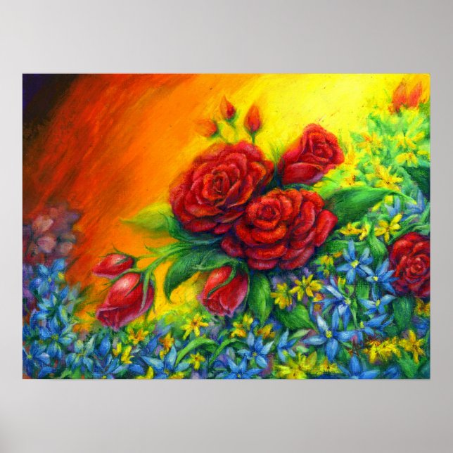 Poster Rose Plumage (Devant)