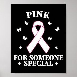 Poster Rose pour quelqu'un de spécial Monde du cancer du