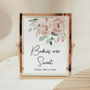 Poster Rose Poussiéreuse Rose C'est une fille Les bébés s