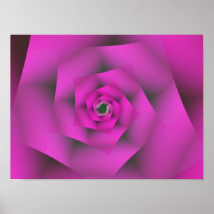 Poster Rose Rose Art Abstrait