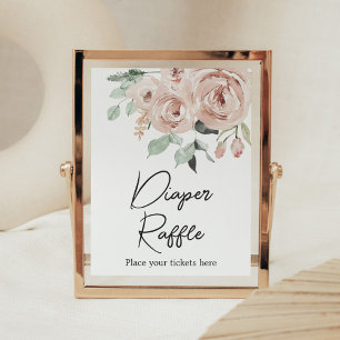 Poster Rose rose Dusty C'est un Raffle de couche fille