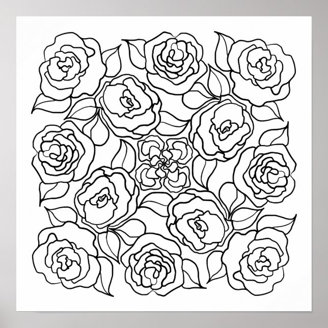 Poster Rose Rose Roses Vous Couleur Floral (Devant)