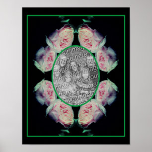 Poster Rose Roses Abstrait Cadre Ajouter Votre Photo