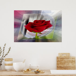 Poster Rose rouge 2