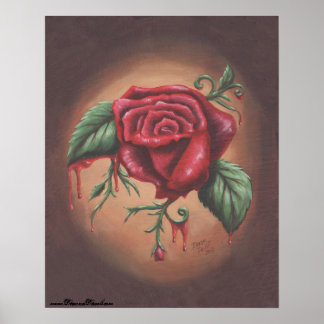 Poster Rose saignant Poster Rose Art Flower Poster