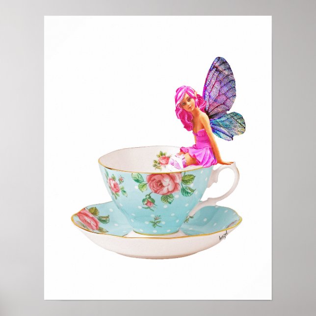 Poster Rose, Tea Fairy, (Devant)