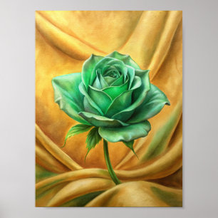 Poster Rose vert