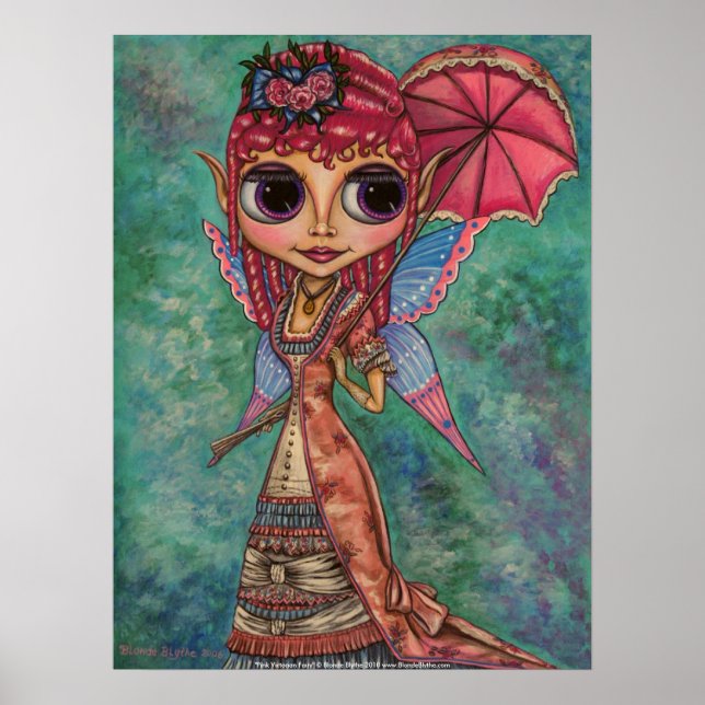 Poster rose victorien (Devant)