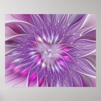 Rose violet passion Fleur Art Abstrait Fractal