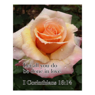 Poster Rose WET AVEC AMOUR