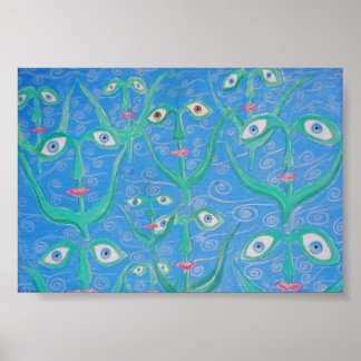 Poster roseaux à oeil d'eau