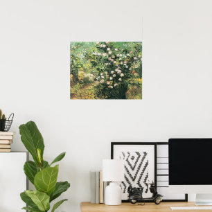 Poster Rosebush in Blossom par Vincent van Gogh