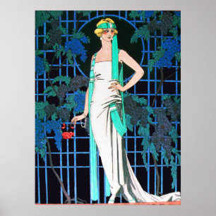 POSTER ROSES DANS LA NUIT,BEAUTÉ FASHION MAQUILLEUSE ARTI