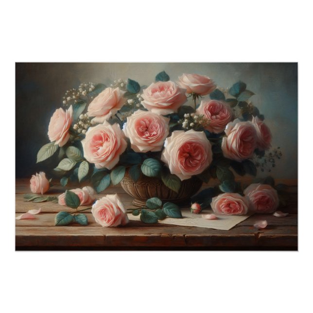 Poster Roses dans la page Découpage rose pâle (Devant)