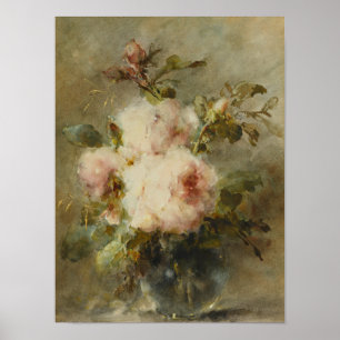 Poster Roses dans un vase par Margaretha Roosenboom