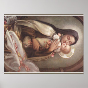 Poster Roses de Jésus Manger de bébé de St Therese