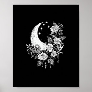 Poster Roses de lune - Goth romantique - Whimsigoth Witch
