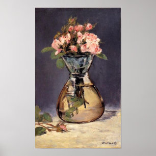 Poster Roses de mousse dans un Vase Art