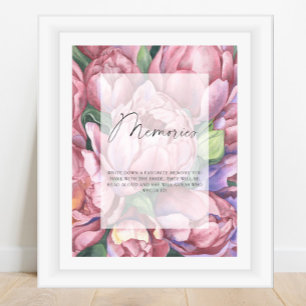 Poster Roses de pivoine - souvenirs avec la mariée