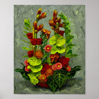 Poster Roses de Van Gogh et autres fleurs