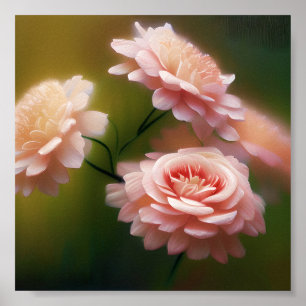 Poster Roses doux et rose clair