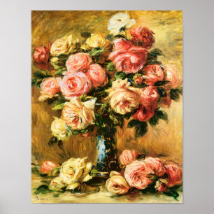 Poster Roses du Vase Renoir Art