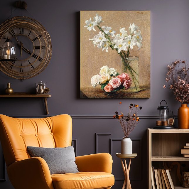 Poster Roses et lys (Créateur téléchargé)