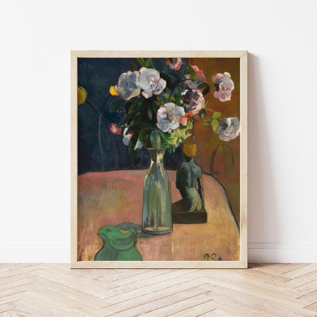 Poster Roses et Statuette | Paul Gauguin (Créateur téléchargé)