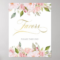Roses généreux | Rose Floral Gold Wedding Faveurs