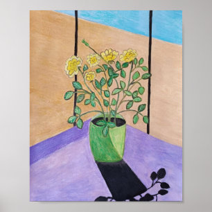 Poster Roses jaunes