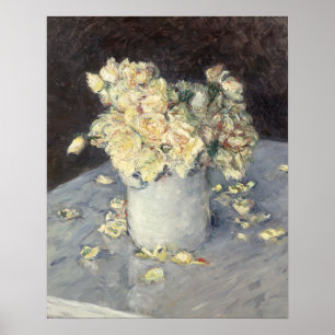 Poster Roses jaunes dans un vase par Caillebott Impressio