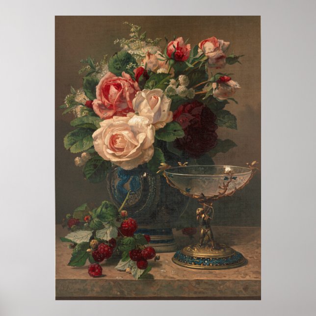Poster Roses roses (Devant)