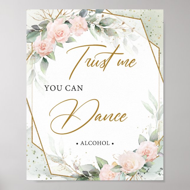 Poster Roses roses douces eucalyptus Faites-moi confiance (Devant)