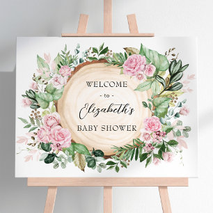 Poster Roses Roses Roses Roses Rustiques Baby shower de v