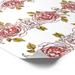 Poster Roses roses vintages
