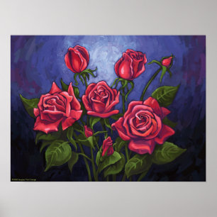 Poster Roses rouges