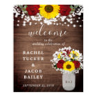 Roses rustiques de tournesols Mason Jar Mariage de