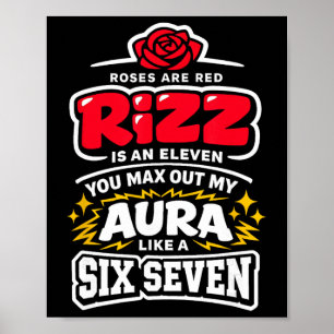 Poster Roses sont rouges six sept Brainrot Saint Valentin
