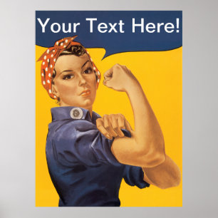 Poster Rosie le Riveter Nous pouvons le faire! Texte pers