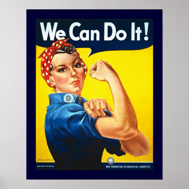 Poster Rosie le Riveter Vintage (Devant)