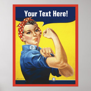 Poster Rosie Riveter avec Personnaliser Texte