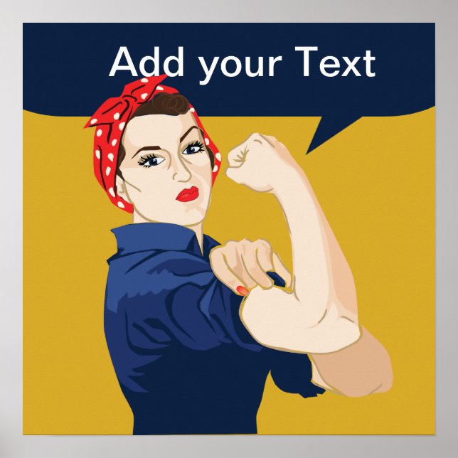 Poster Rosie Riveter Femme forte (Devant)