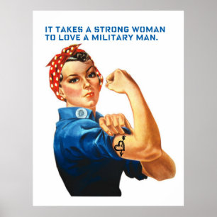 Poster ROSIE THE RIVETER - "Il faut une femme forte..."